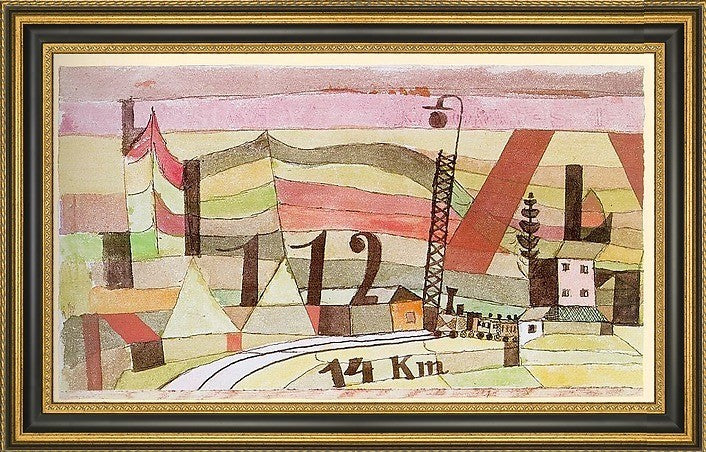 Paul Klee Station L 112 - 18" x 27" Framed Premium Canvas Print