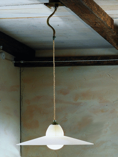 Country Line 1840 Pendant, Graphite And Silver, Satin Amber