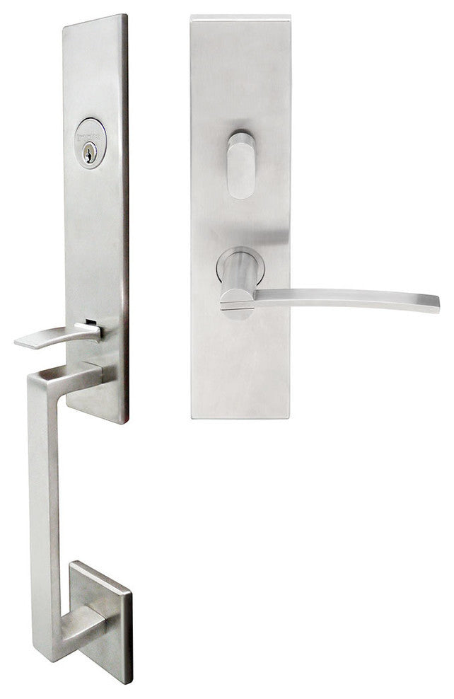 Horizon Lever, Mortise Entry Handleset, Left Hand, Satin Stainless Steel