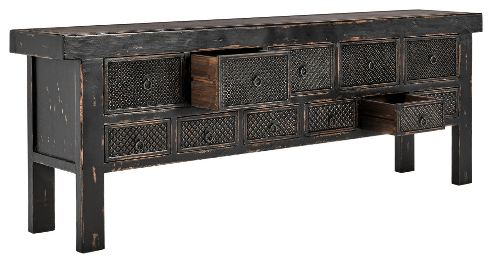 Lahey 11-Drawer Console Table by Kosas Home, Black