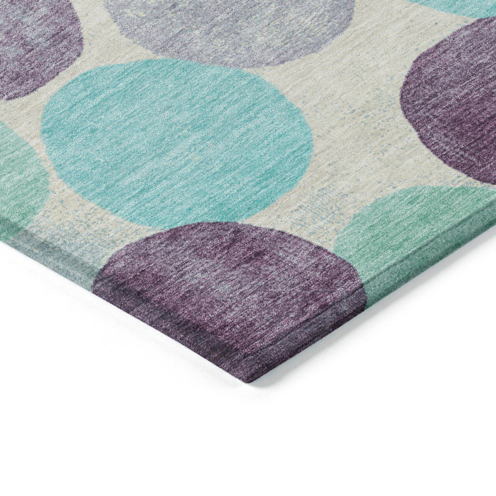 Machine Washable Indoor/Outdoor Chantille ACN1898 Plum 3' x 5' Rug