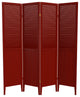6' Tall Beadboard Divider, Rosewood, 4 Panels