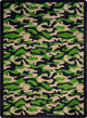 Kaleidoscope Rug, Funky Camo, 7'8"x10'9", Dark Army