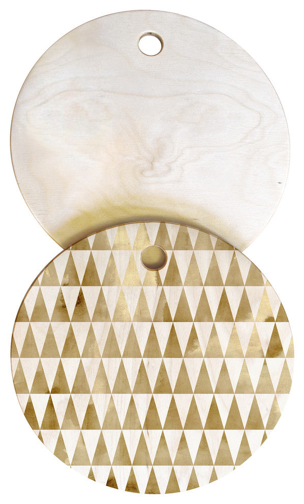 Georgiana Paraschiv Triangle Pattern Cutting Board Round