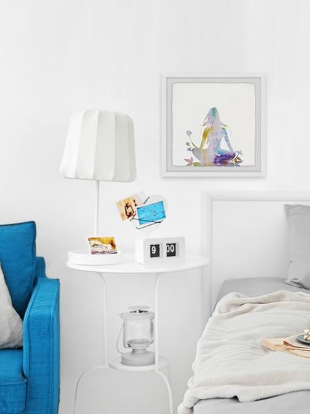 "Floral Meditation II" Framed Painting Print, 12"x12"