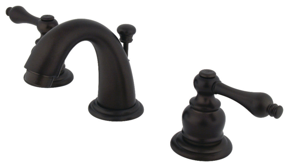 Kingston Brass Widespread Bathroom Faucet With Retail Pop-Up, Oil Rubbed Bronze