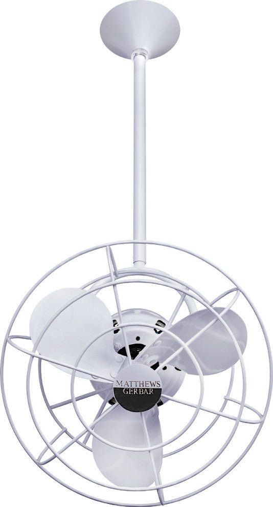 Bianca Direcional 13" Directional Ceiling Fan, Gloss White