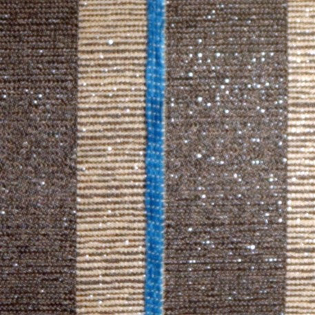 Pillow Decor - Glitter Stripes 12 x 20 Blue and Gray Throw Pillow