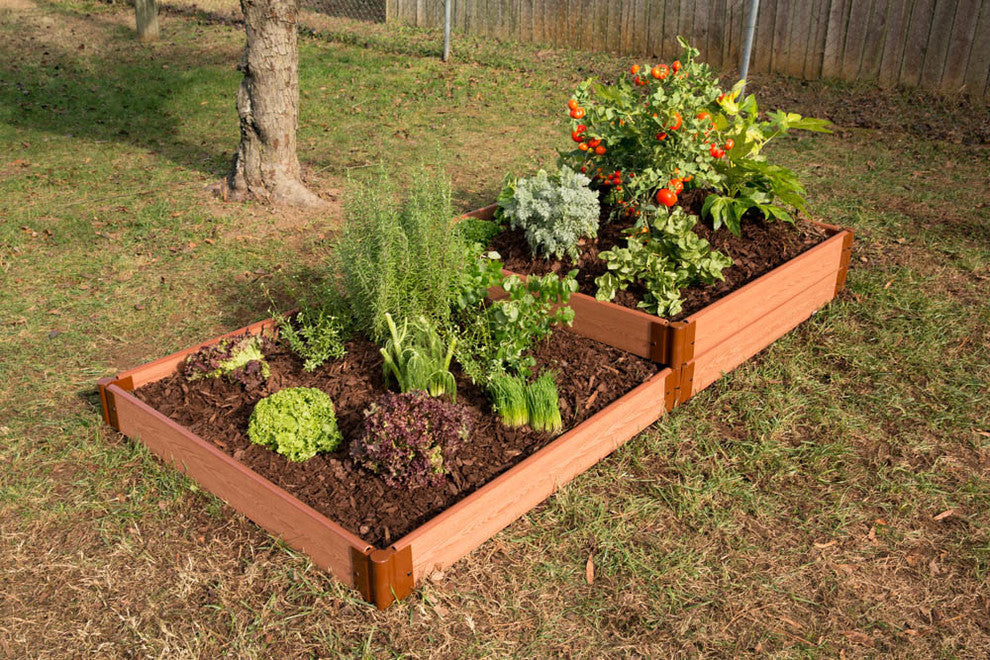 Classic Sienna Raised Garden Bed Terraced 4�x8�x11", 1" profile