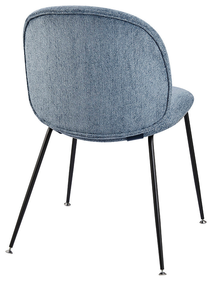Nisha Fabric Dining Side Chair, Set of 2, Posh Blue Gray