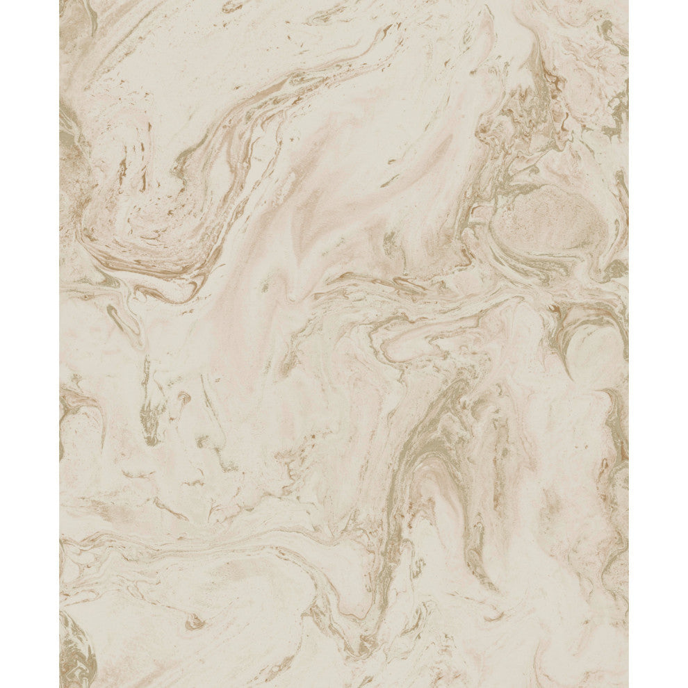 Blush Metallic Oil and Marble Wallpaper