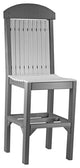 Set of 4 Poly Dining Chairs, Dove Gray & Slate, Bar Height, Side Chair