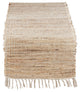 Jute Table Runner With Chindi Design, 16"x90"