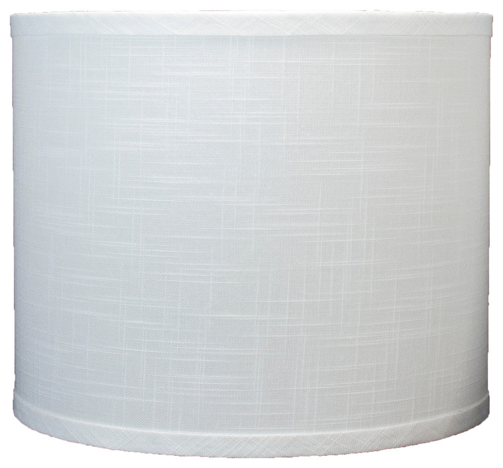 Classic Drum Linen Lamp Shade, Off White, 12"