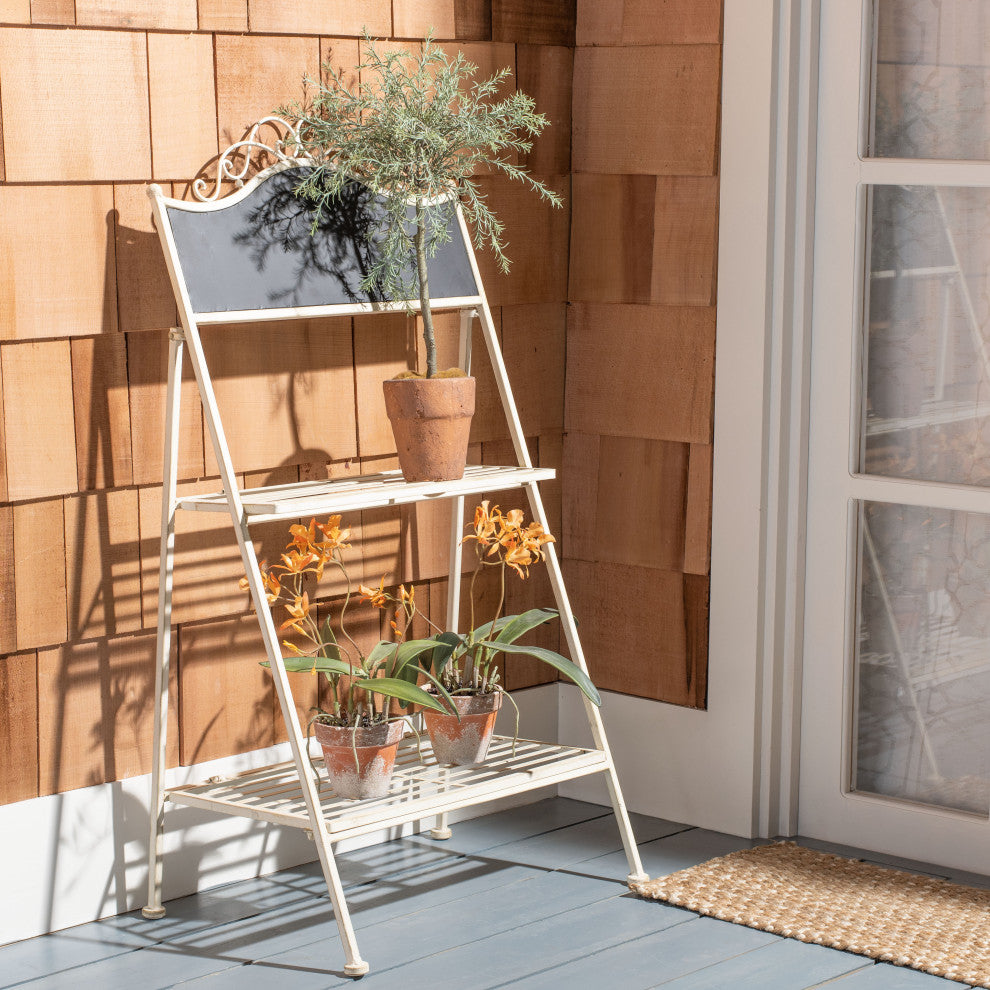 Safavieh Natum Outdoor Plant Stand Pearl White