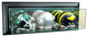 Wall Mounted Triple Mini Football Display Case, Black