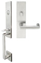 Stuttgart Lever, Mortise Entry Handleset, LHR, Satin Stainless Steel