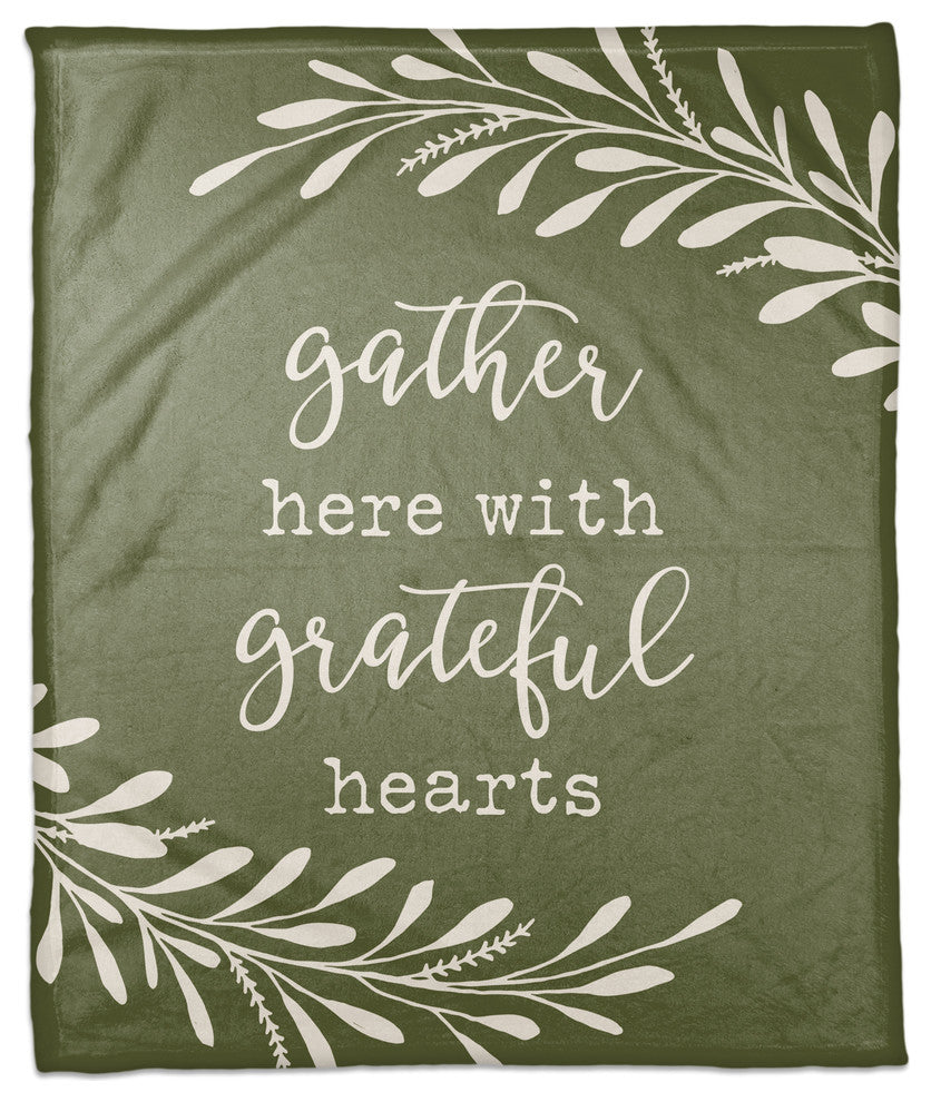 Gather Here with Grateful Hearts 50"x60" Fleece Blanket