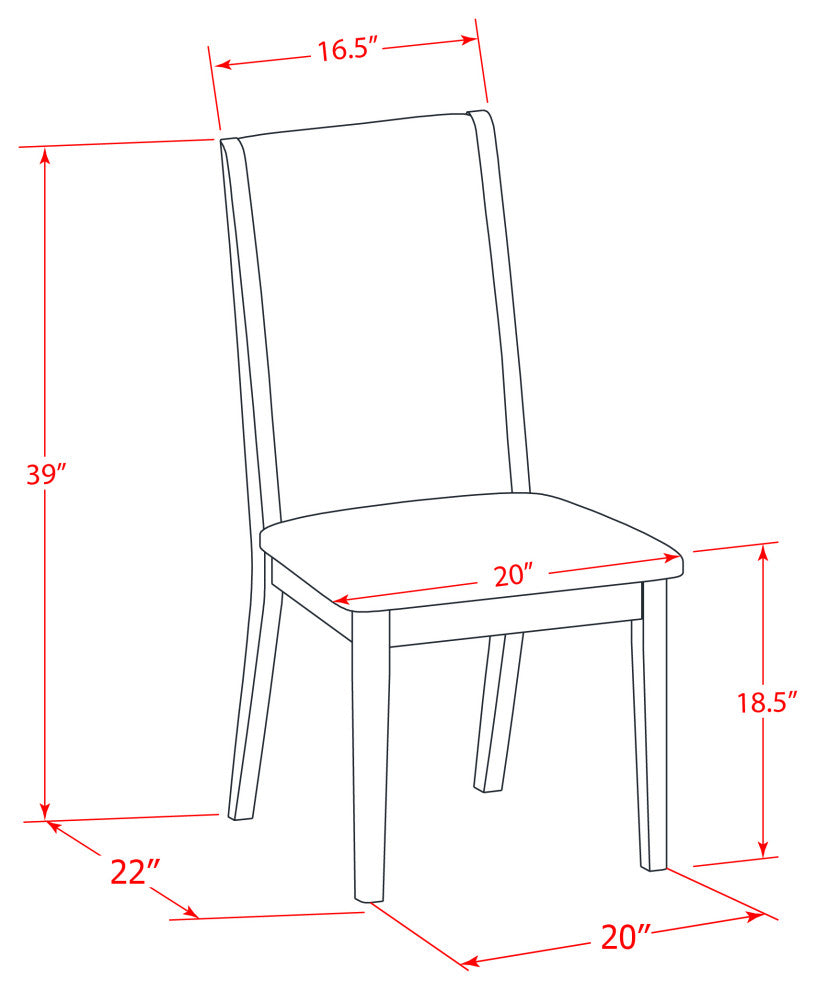 Parsons Chairs, Light Sable Dining Chairs Seat, Black Rubber Wood Legs Set Of 2