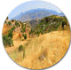 Cyprus Landscape Panoramic View, Landscape Round Wall Art, 36"