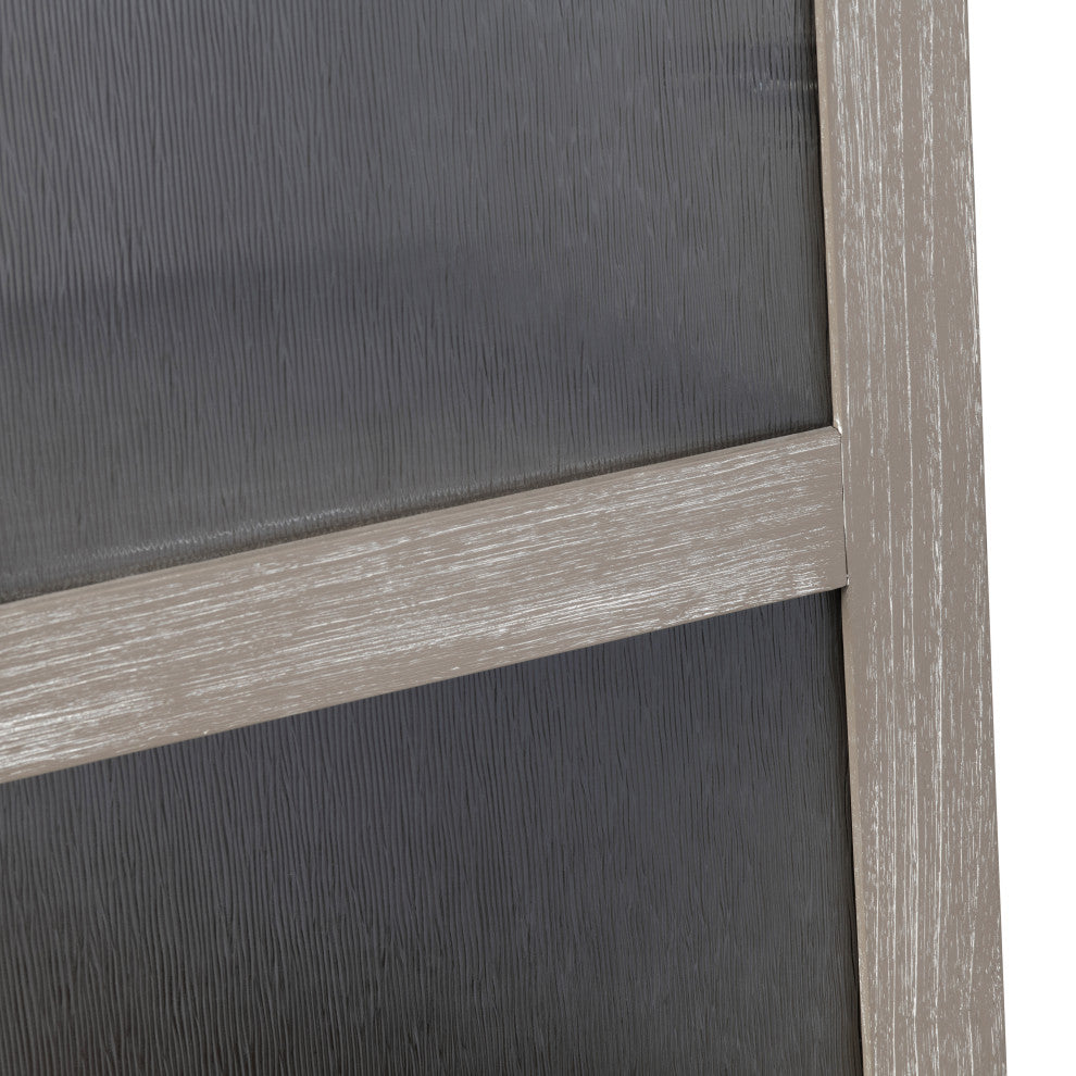 Two Door Tall Khaki Curio Cabinet