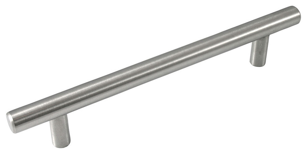 128mm - 7" Overall - Builders Steel Plated T-Bar Pull - Brushed Satin Nickel