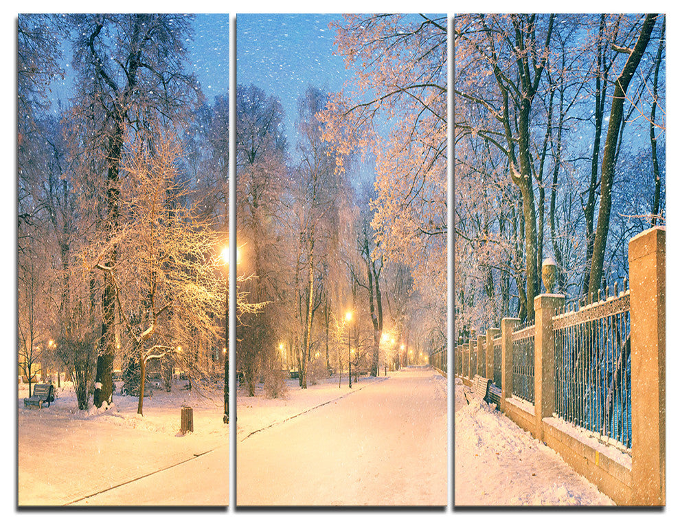 "Path in Mariinsky Garden" Photo Canvas Art Print, 3 Panels, 36"x28"