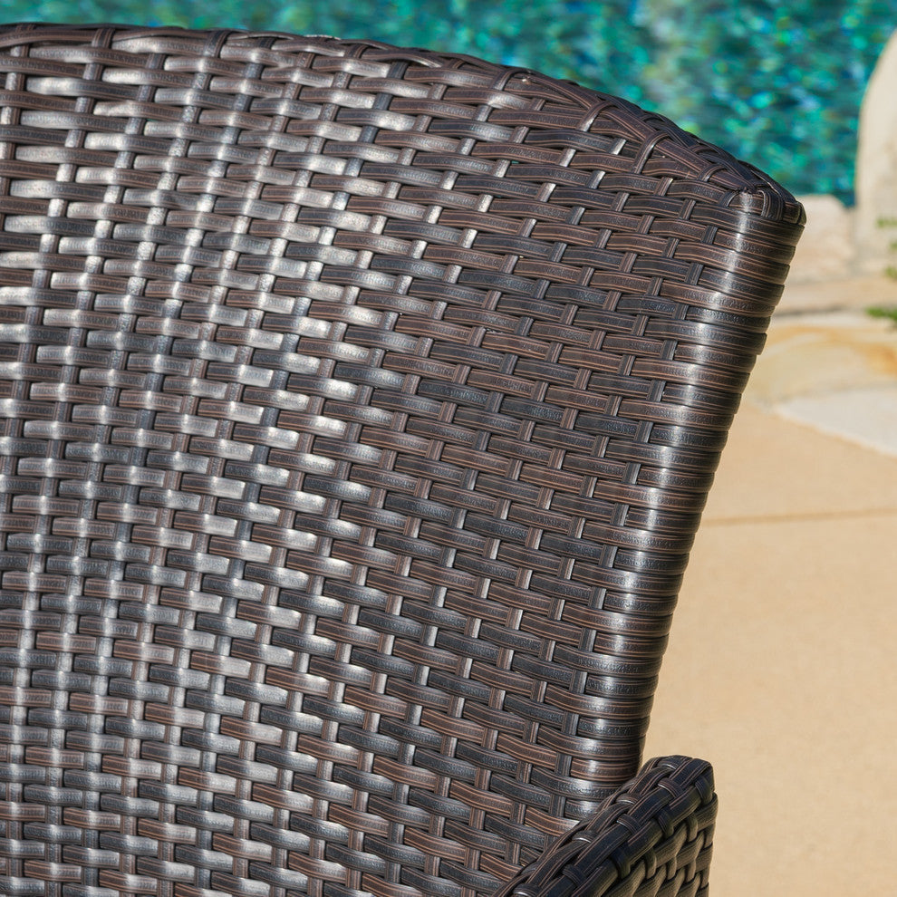 GDF Studio 7-Piece Maple Outdoor Wicker Dining Set