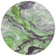 Machine Washable Indoor/Outdoor Chantille ACN1908 Green 8' x 8' Round Rug