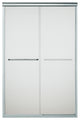 Sterling Finesse Frameless Sliding Shower Door, Silver with Frosted Glass