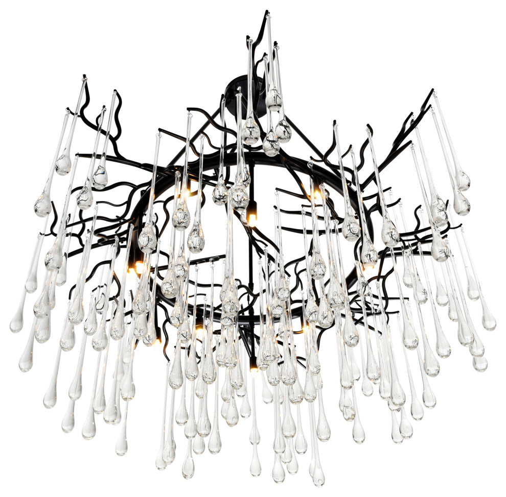 Anita 12 Light Chandelier With Black Finish