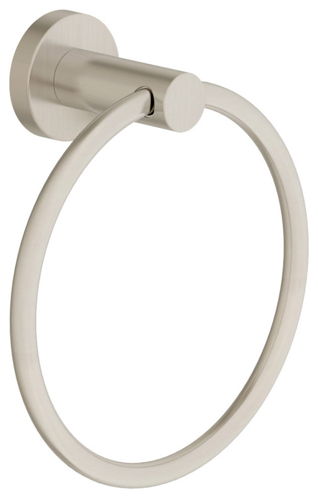 Dia Hand Towel Ring with Mounting Hardware, Satin Nickel