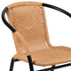 2 Pack Rattan Indoor-Outdoor Stack Chair, Beige