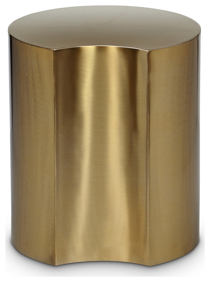 Dimple Iron End Table, Gold, 1-Piece: 18"Wx18"Dx20"H