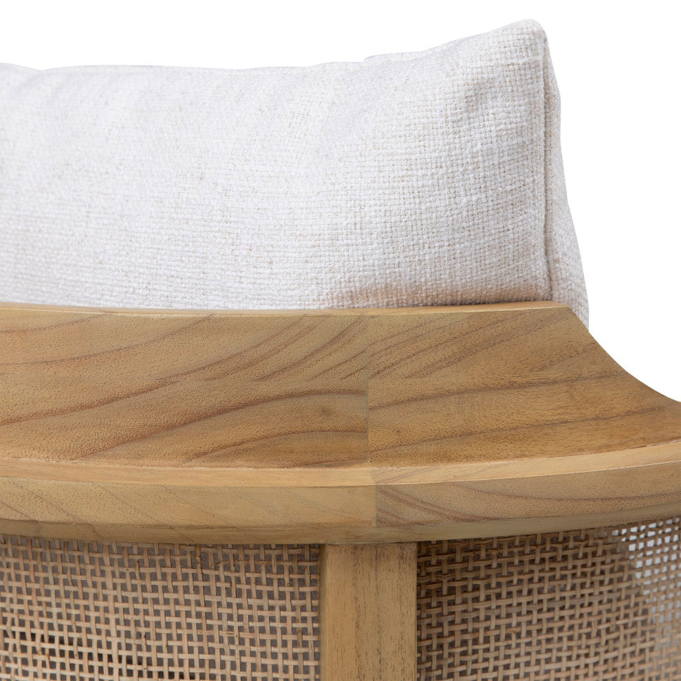 Madison Polyester Blend Upholstered Occasional Chair, Off-White