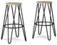 Simeon 30 inch Metal Bar Stool with Wood Seat