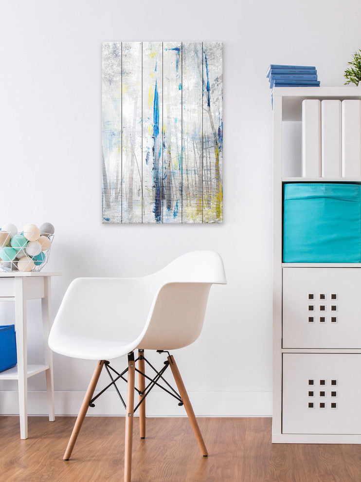 "Tall and Bright" Painting Print on White Wood, 30"x45"