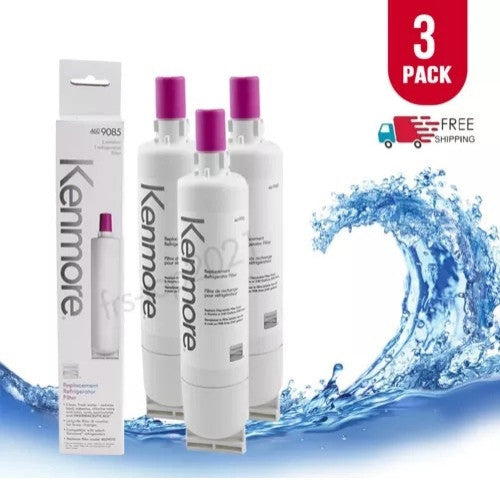 3 PACK Kenmore 9085 46-9085 Replacement Refrigerator Water Filter 46-9010