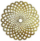 Mandala Round Open Gold Ceiling Medallion, Chandelier Mount Spiral