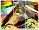 "Origin of Imagination" Glossy Metal Wall Art, 3 Panels, 36"x28"