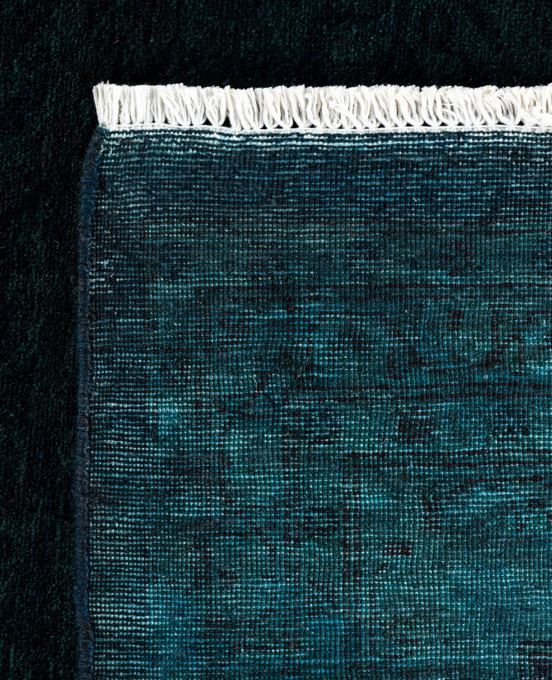 Overdyed One-of-a-Kind Hand-Knotted Area Rug Black, 8' 3" x 10' 4"