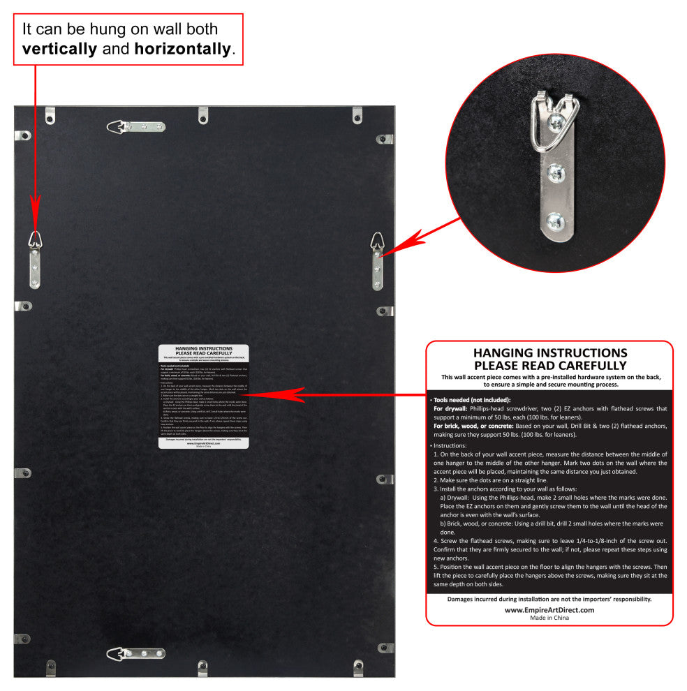 Contempo Stainless Steel Gold Wall Mirror, Polished Silver, 24"x36"