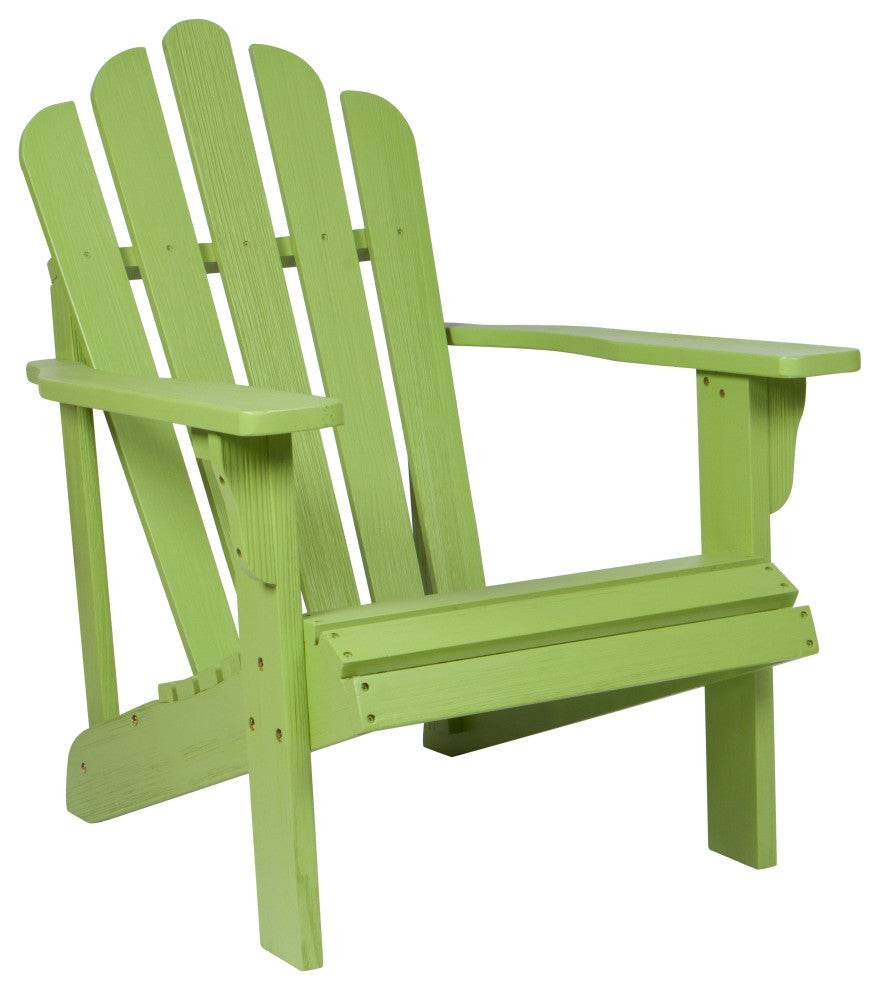 Shine Company Westport II Adirondack Chair With Hydro-Tex Finish, Lime Green