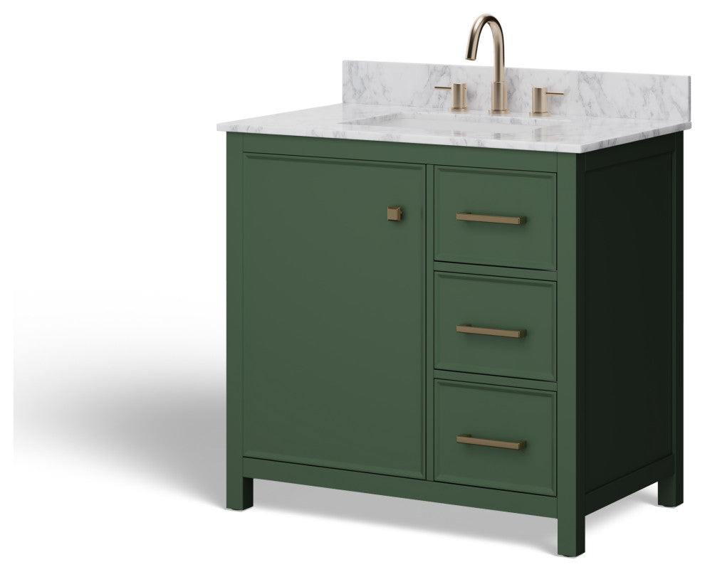 The Woodruff Bathroom Vanity, Single Sink, 36", Vogue Green, Freestanding