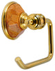 Toilet Paper Holder With Rosso Verona Marble Accents, Polished Chrome