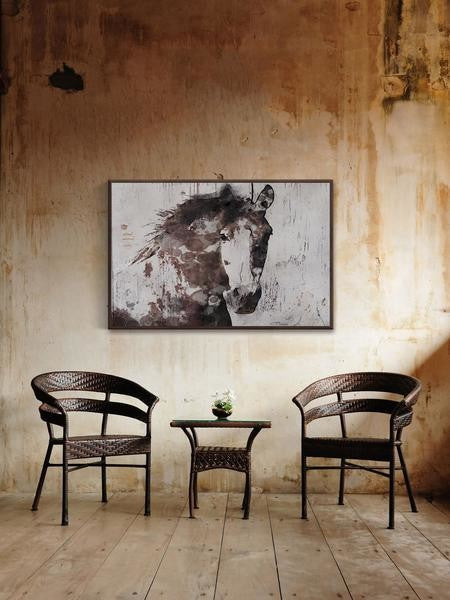 "Gorgeous Horse" Floater Framed Painting Print on Canvas, 24"x16"