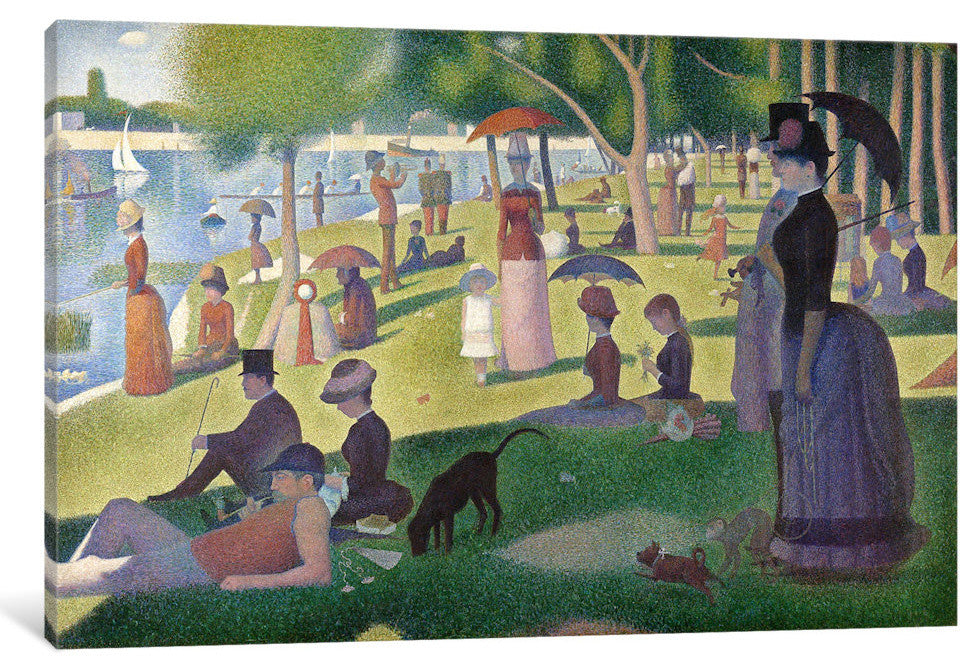 "Sunday Afternoon on the Island" by Georges Seurat, 26x18x1.5"