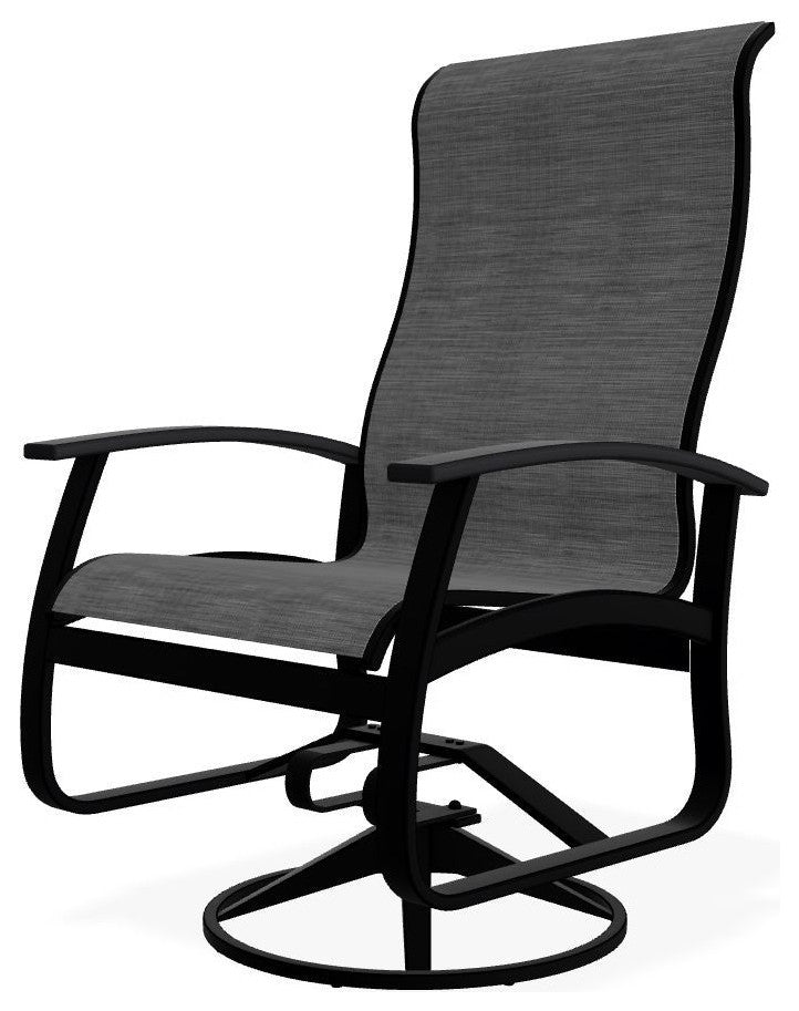 Belle Isle Sling Outdoor Swivel Rocker, Collect Charcoal/Black