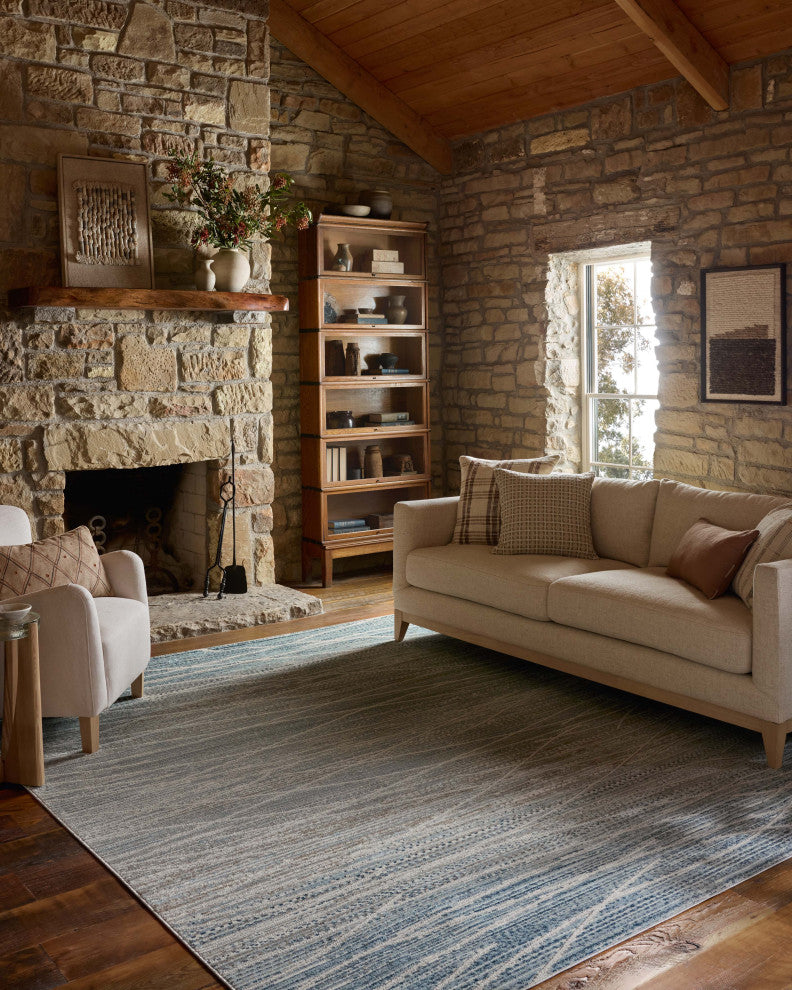 Loloi Townes Natural / Sky 9'-2" x 13' Area Rug