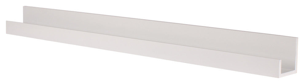 Levie Wooden Picture Ledge Wall Shelf, White 42